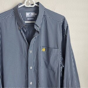 Southern Tide Intercoastal Norte Dame Gingham Button Down LS Shirt